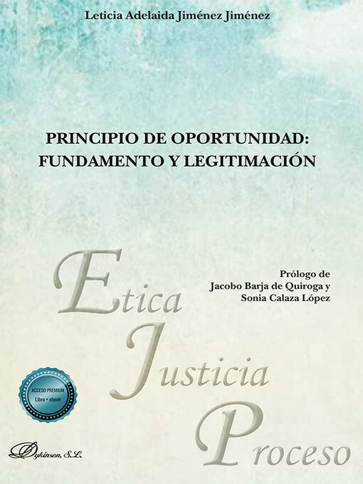 Title details for Principio de oportunidad by Leticia Adelaida Jiménez Jiménez - Available